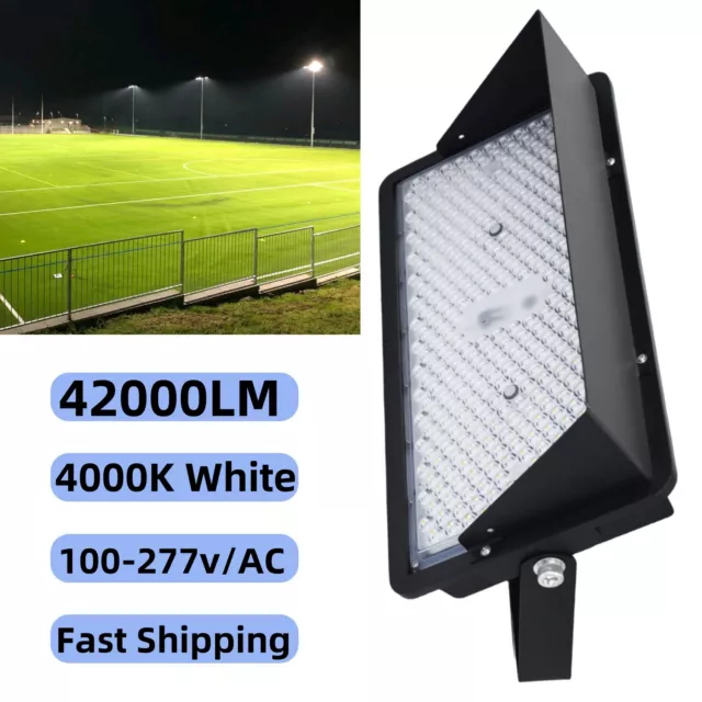 1500-Watt Equivalent 36000 Lumens Black LED Stadium Light 4000K LED Flood Light