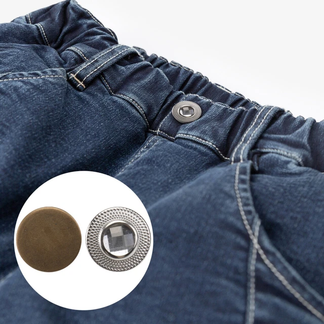 50 Pcs de Pantalon Bouton Pantalon Ceinture Expander Pas Coudre Jean Boutons