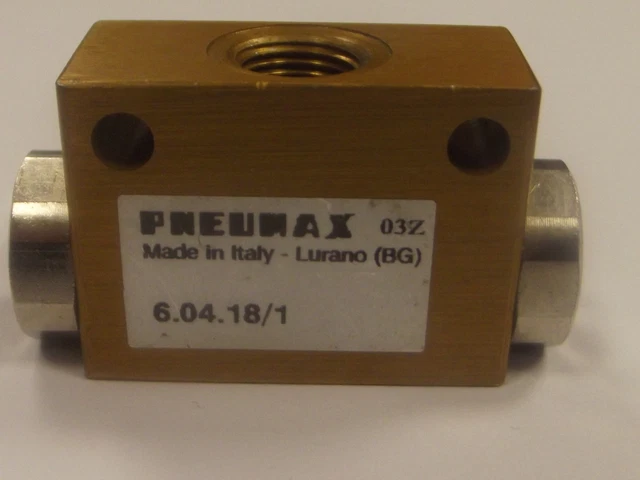 Pneumax 6.04.18/1 Shuttle Valve 1/8 Bsp , Pneumax Series 600 - And Valve