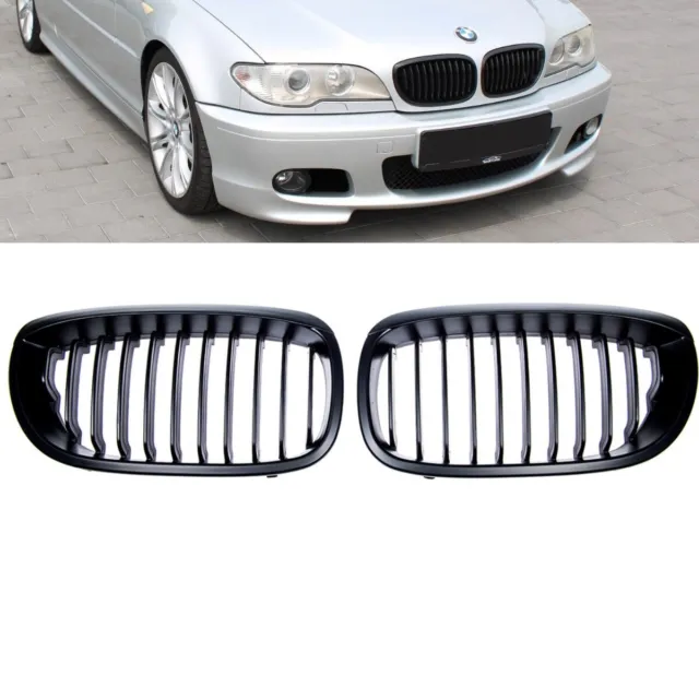 Kühlergrill Performance Schwarz matt für BMW E46 Coupe Cabrio Facelift ab 2003