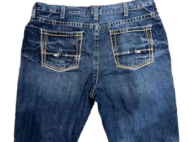 ARIAT M4 JEANS Low Rise Boot Cut Mens Size 40x30 Blue Distressed $36.99 ...