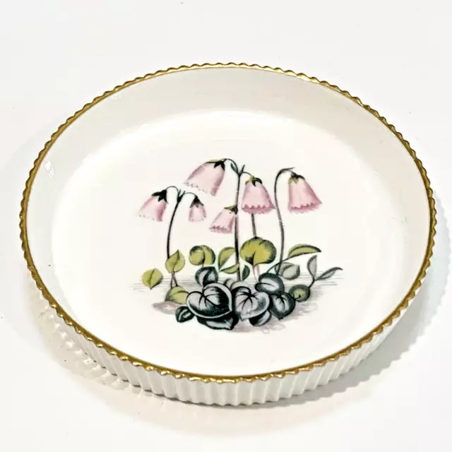 Royal Worcester Bone China 9cm -  Lilies Trinket Dish / Butter Pat / Coaster