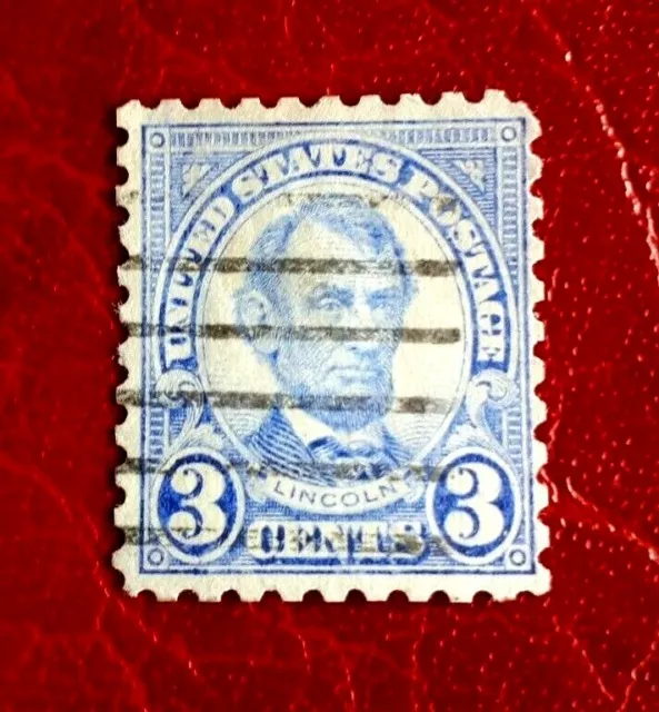 1926/-USA- Lincoln- 3 cent. azzurro-usato-varietà di colore