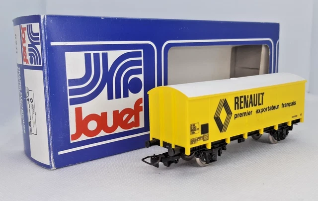 Wagons Couvert Jouef HO Renault - Modèle Jaune, Voie Normale, Occasion, Tarif à L'unité