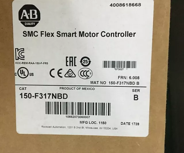 Allen Bradley 150-F317NBD SMC Flex Smart Motor Controller FREE SHIP BRAND NEW