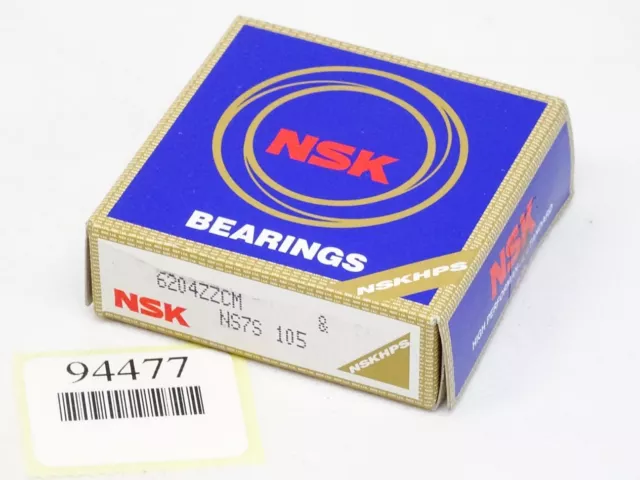 NSK Roulements à Billes 6204ZZCM / Neuf Emballage D'Origine