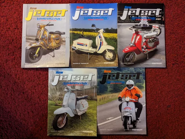 Jetset Jet Set LCGB Magazine x 5 Issues Loblot Lambretta Club Of Great Britain