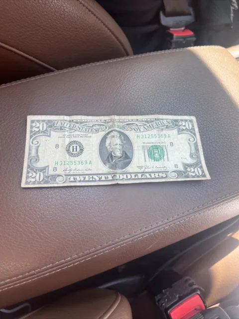 1969 C $20 Twenty Dollar Bill Federal Reserve Note New York Old Vntage Currency