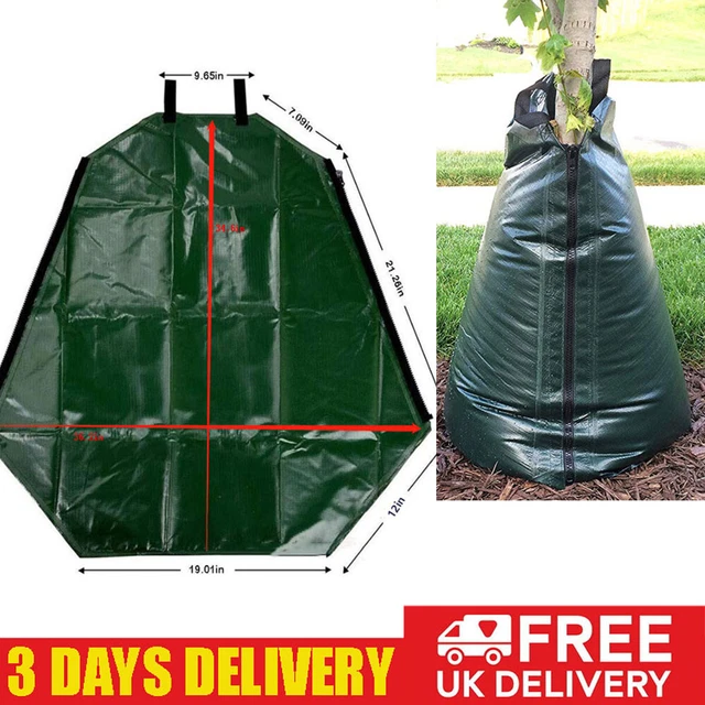 10 Gallon Tree Watering PVC Drip Irrigation Bag With Reusable For Planting, Gardening (Green