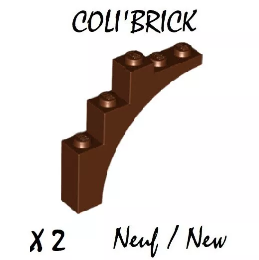 Lego 2339 - 2x Arche / Arch 1 x 5 x 4 Bow - Marron / Reddish Brown - Neuf