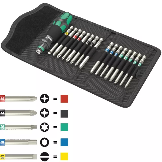 Wera Schraubendrehersatz KK 60 Tool Finder Kraftform Kompakt in einer Falttasche