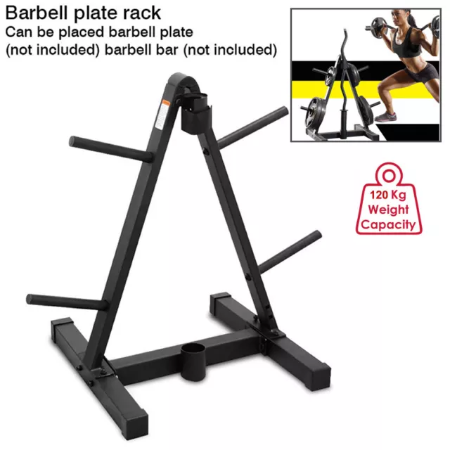 1" Standard Weight/Barbell Disc Stand/Tree Plate Gym Storage Rack 4 Post Holder