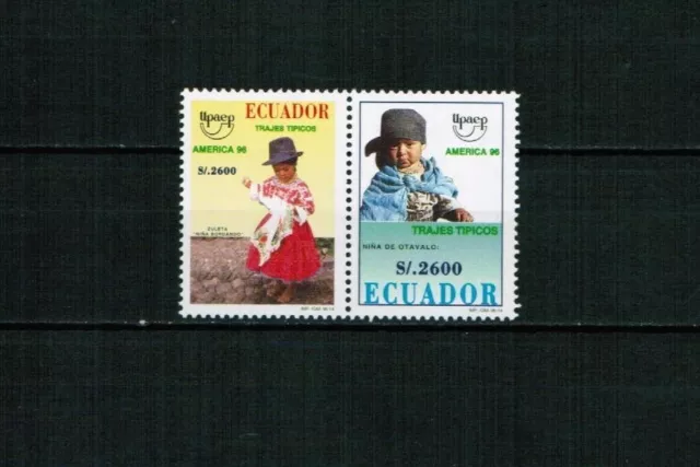 Ecuador 1996 Minr 2352-53 ZD ** / mnh costumes trachten Upaep