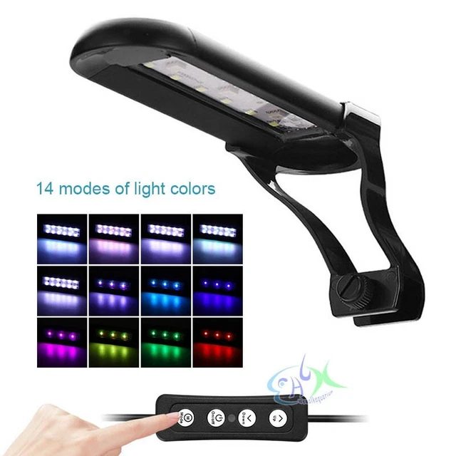 USB Mini LED Aquarium Light Bracket Clip On Fish Tank Lighting Fresh & Saltwater