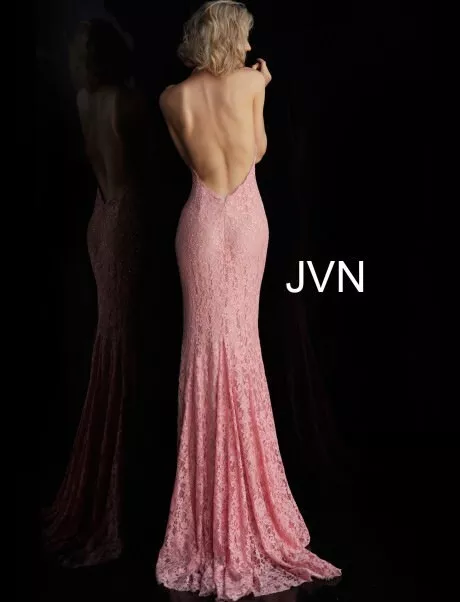 Jovani Halter Embellished Lace Dress Size 6  2