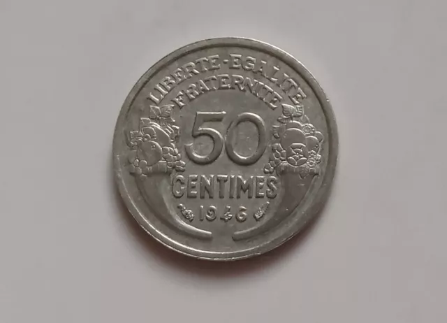 50 centimes Morlon alu 1946 pièce neuve sortant du rouleau  (B19 03)
