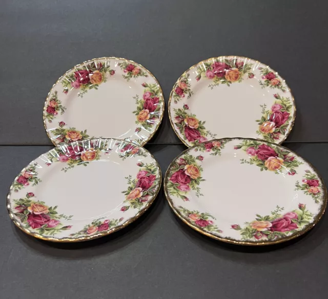 Set of 4 VINTAGE 1962 Royal Albert Old Country Roses Bread/Butter Plate 6-1/4"