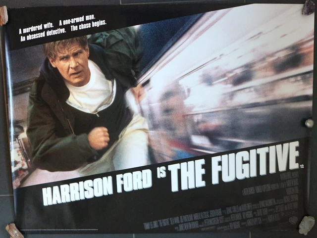 THE FUGITIVE (1993) Original Quad Movie Poster - Harrison Ford, Tommy Lee  Jones EUR 6,13 - PicClick IT