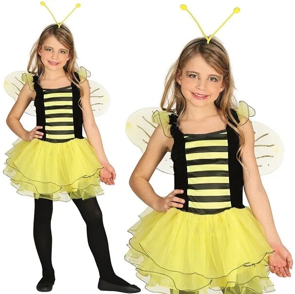 Enfants Filles Bourdon Costume Déguisement Abeille Insecte Neuf Fg