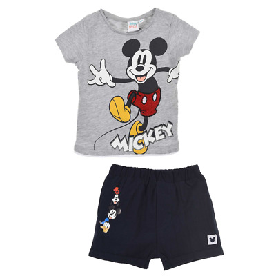 Completo Estivo Topolino Disney Short + T-Shirt Neonato Bambino 6/24 M - Ev0070G