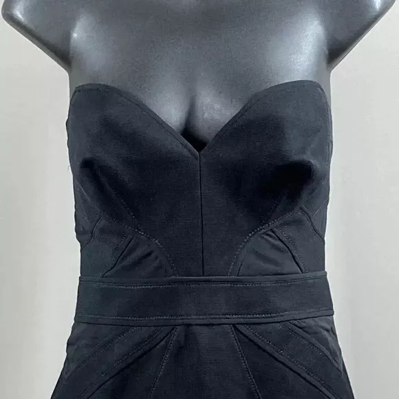 NEW Zac Posen Black Strapless Pencil Cocktail Dress Womens 4 designer 2