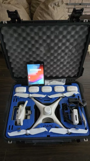 DJI Phantom 4 RTK P4 Multispectral Drone w/ Case, 5 Batteries, Controller, iPad