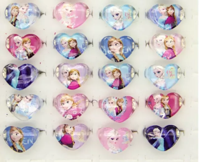 3x Girl Kids Children Frozen Elsa Anna Rings Christmas Gift Birthday Favors 2