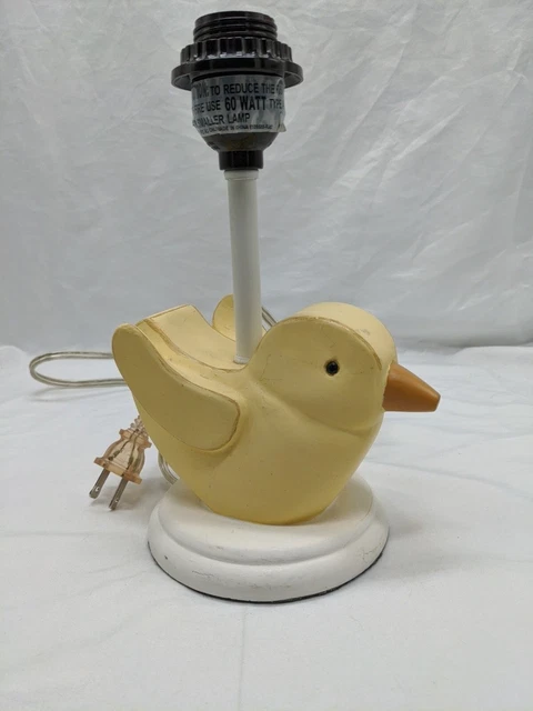 Children's Yellow Duck Bedroom Lamp Tested Works 9.5" X 6"