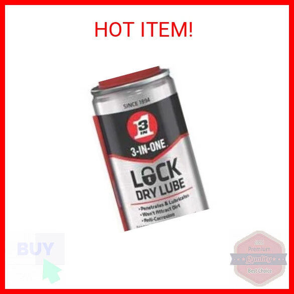 3-IN-ONE Lock Dry Lube, 2.5 OZ