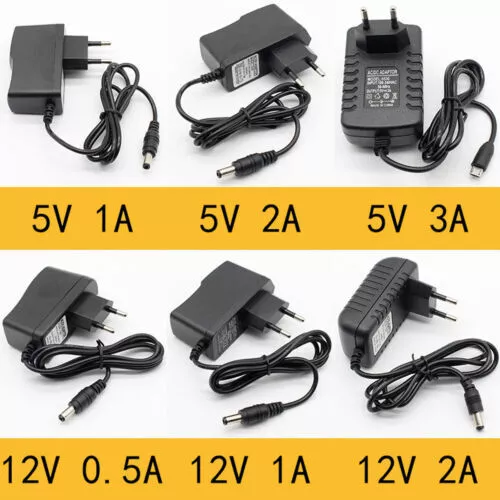 100-240V AC auf DC Netzteil Versorgung 24V 9V 6V 3V 5V 12V 1A 2A 0.5A EU Stecker