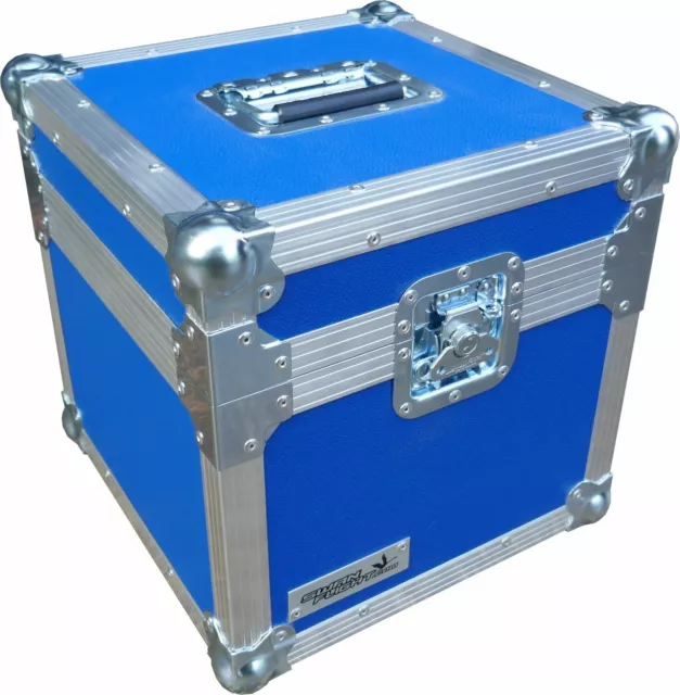 Flight Case Swan 12" Single LP 100 Vinyl Record Box (Blue Rigid PVC)