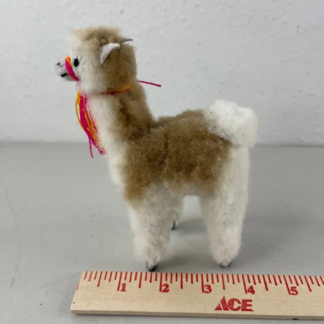 Wool Llama Figure Made in Peru 6"