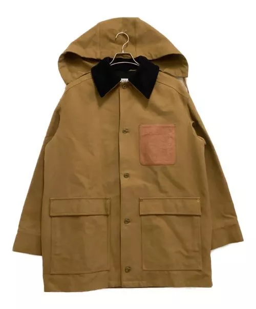 LOEWE Men's Jacket Blouson Anagram Leather Patch Brown Size:48 H526Y02W03/3713