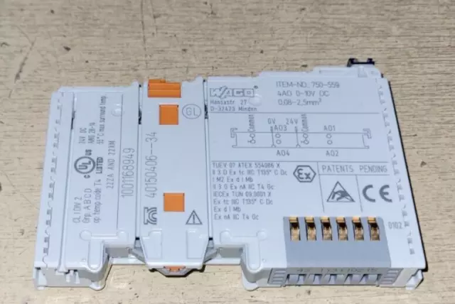 WAGO 750-559 4-Channel Analog Output Module 750559