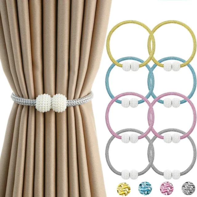 Beautiful Polyester Modern Curtain Tieback Clips Pack Of 4  Random Color