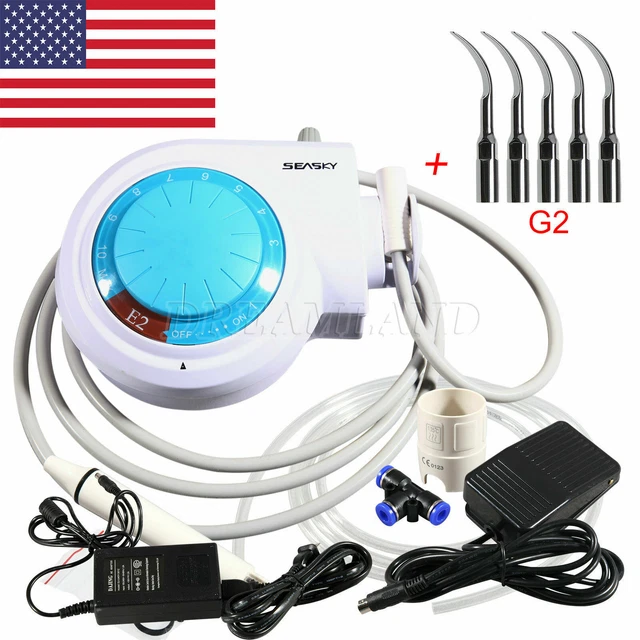FDA Standard ULTRASONIC PIEZO SCALER EMS TEETH CLEANER+5PCS Tips MA-B