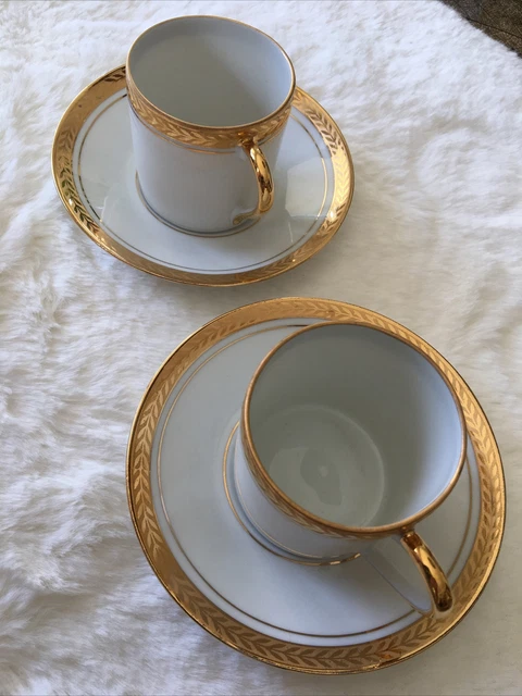 2 Tasses à Café Litron Moka en Porcelaine de Limoges France (GSL)
