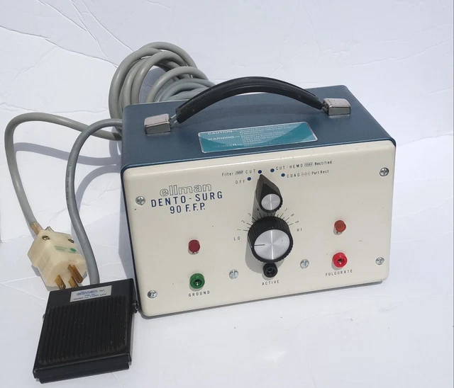 Ellman  Dento-Surg 90F.F.P. Gd Wkng Cond. Tips, Foot Pedal, Gd Plate, As Shown