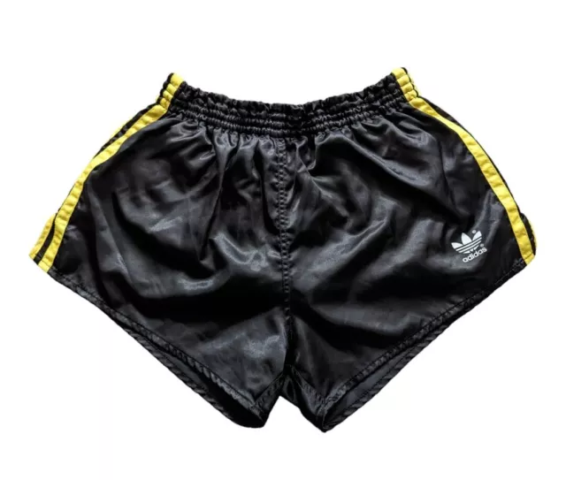 Adidas Nylon Läufer Shorts D5 S-M Glanz Shiny Nylon Boxer Made in West Germany