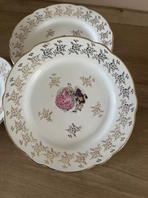 5 Assiette Plate En Céramique Vintage 2