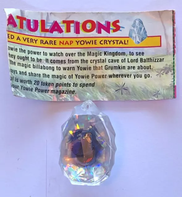 Yowie 1999 NAP Crystal with papers - Limited Edition Series 4 - Vintage Yowies