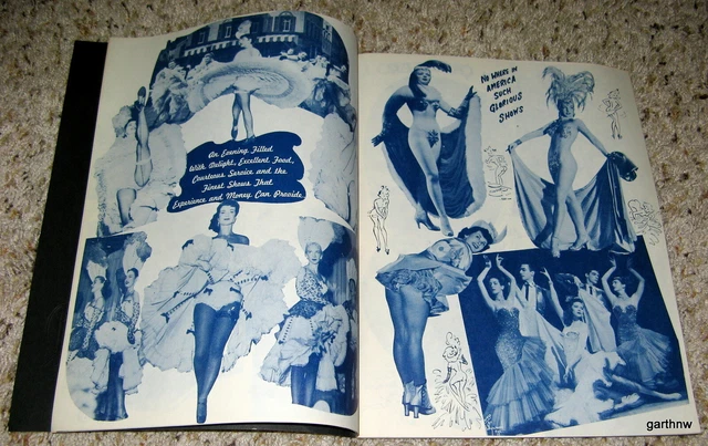 BURLESQUE WOMEN early 1950s GLAMOR GIRLS LATIN QUARTER PROGRAM * NEW YORK MIAMI