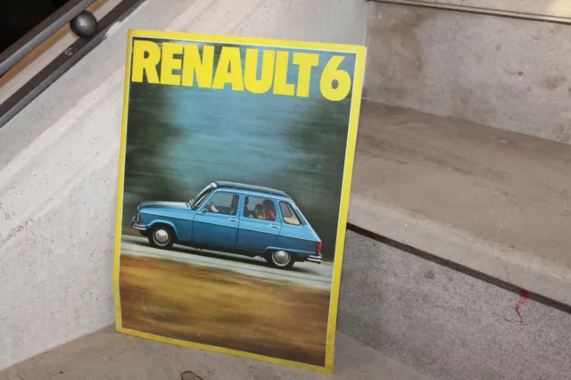 brochure publicitaire illustrée renault 6