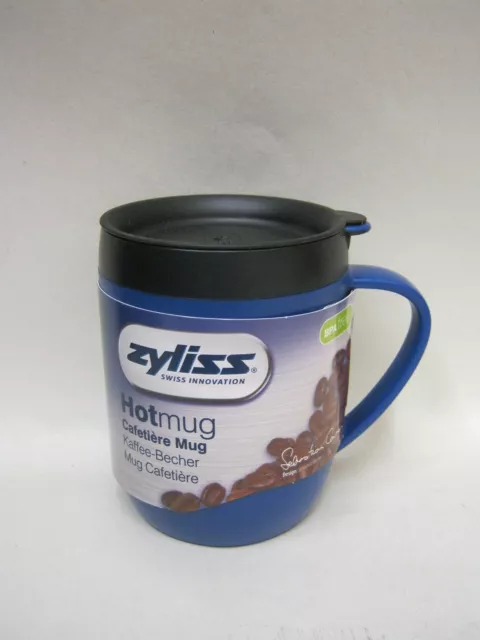 New DKB Zyliss Smart Cafe Hot Mug Cup Coffee Cafetiere Blue