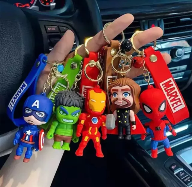 3D Hot Selling 2023 Marvel, Mario, Thor, Hulk, ironman Captain Superman Keychain