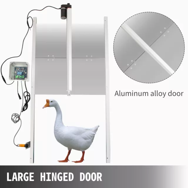 VEVOR Automatic Chicken Flap Stable Opener Chicken Door Slider Duck/Goose 52x96 cm 2