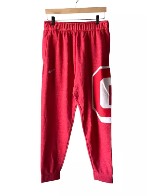 Nike Size M Ohio State Buckeyes Football Red Fleece Sweatpants Unisex - New
