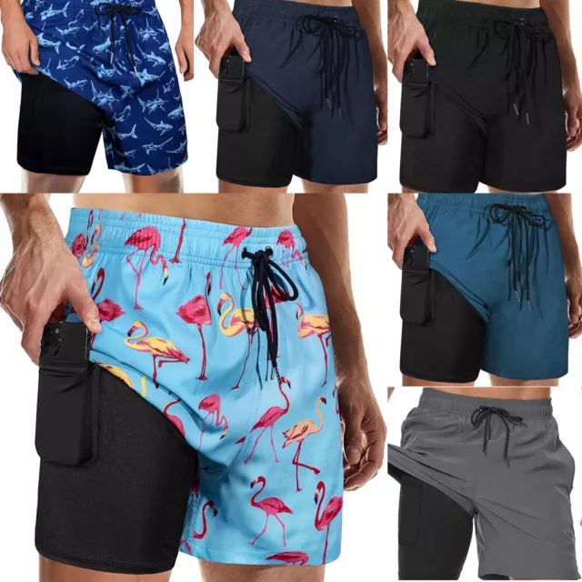 Badeshorts Herren Schwimm Kurze Hosen Jogging Training Badehose Sport trocknende