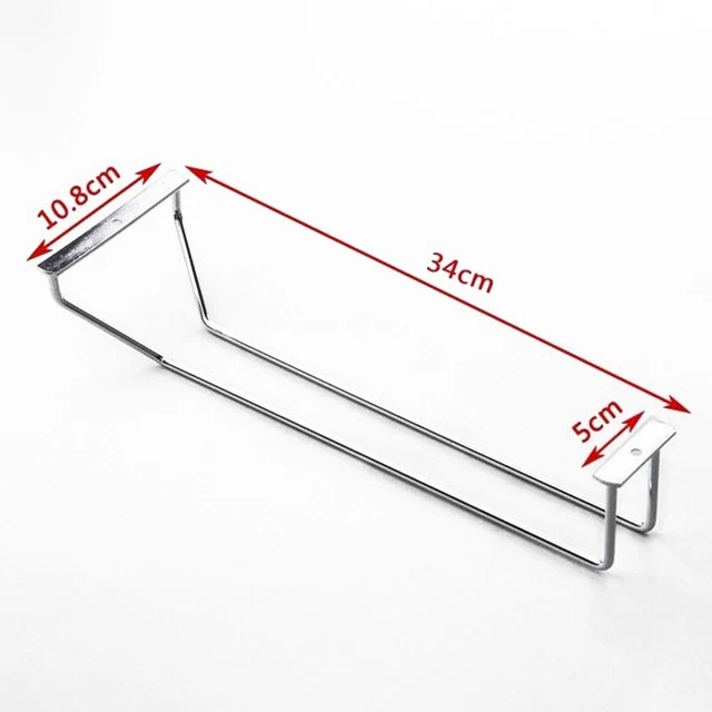Wall Mounted Wine Glass Holder Rack Stemware With Screws Metal 34cm Pack Of 1