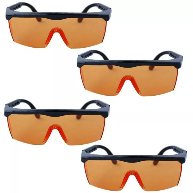 Paquete de 4 gafas de seguridad protectoras con lentes naranjas HQRP para...